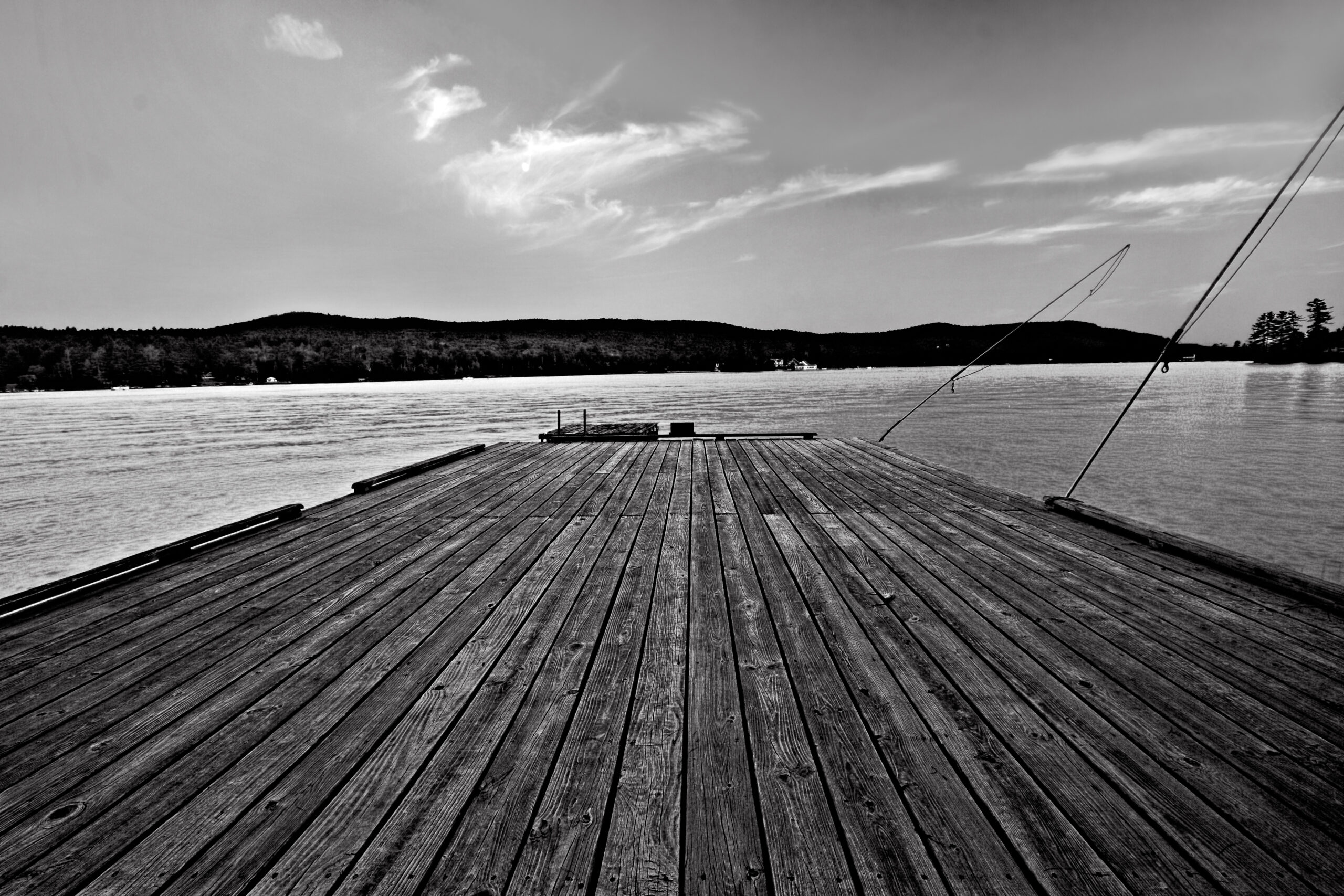 Dock Black and White photo of dock